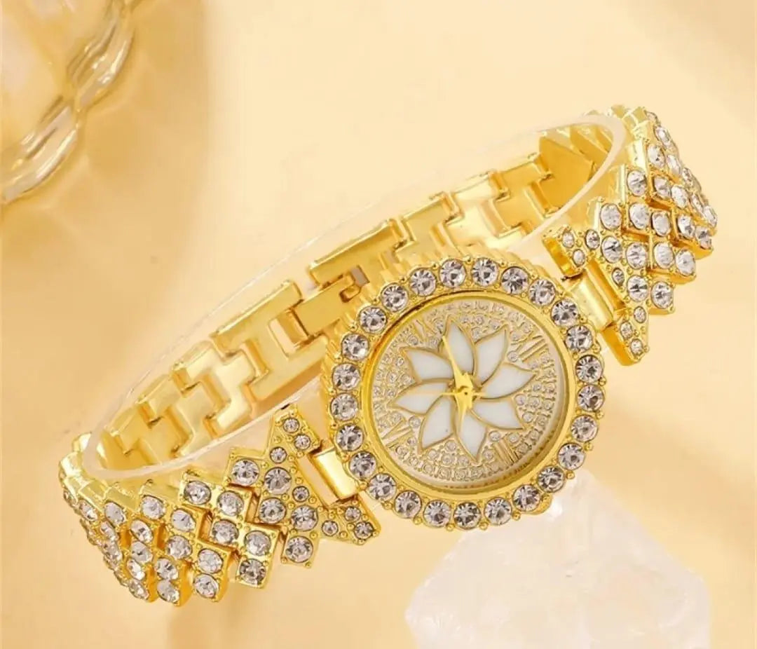 Elegant Gold Beaded Women's Watch lushloop